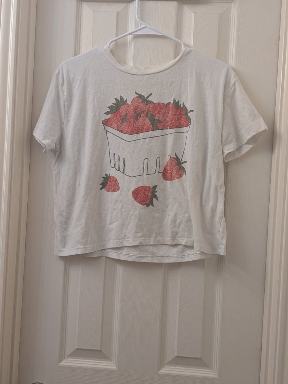 White strawberry tshirt
